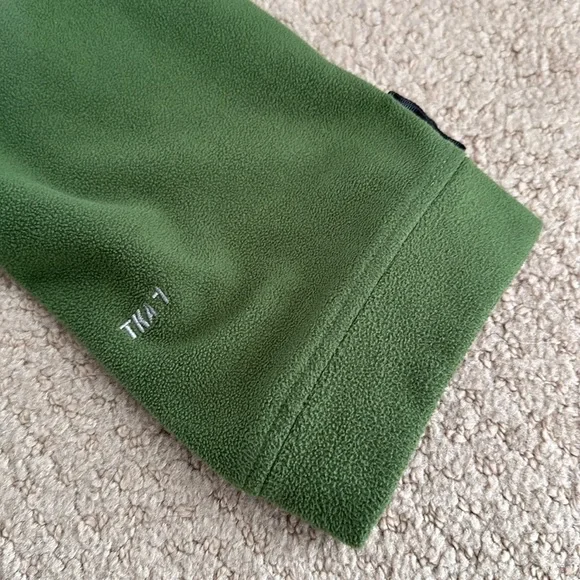 Green North Face Fill Zip Fleece - Picture 4 of 6